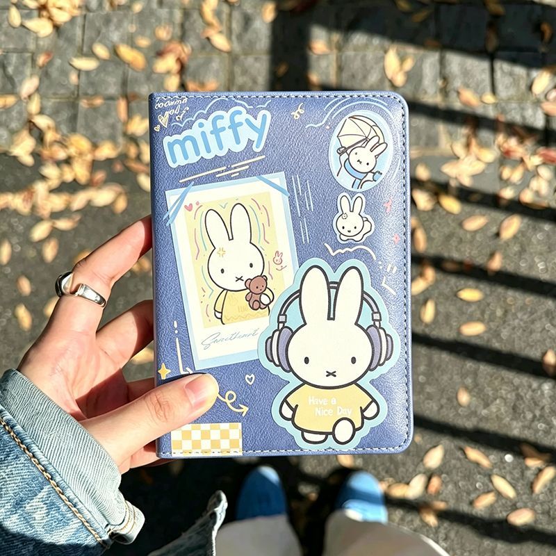 Vintage Leather Journal Notebook - Vintage Denim Miffy Kaninchen Leder-Notizbuch Dickes