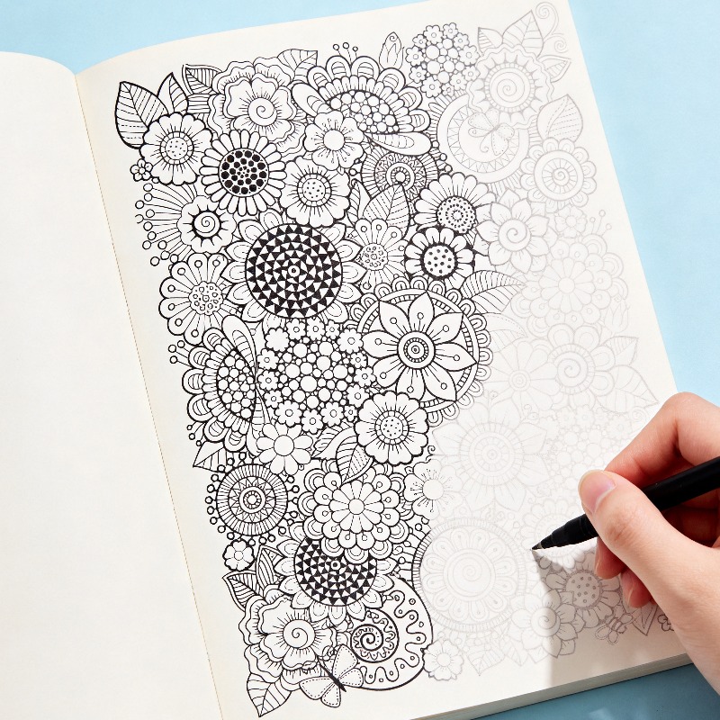 Ein Stressabbau-Graffiti-Buch  – Adult Coloring Book Stress Relief Bewertung und Preis