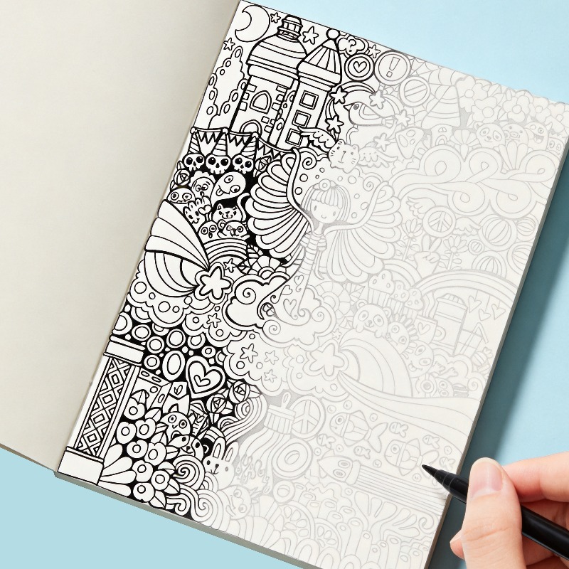 Ein Stressabbau-Graffiti-Buch  – Adult Coloring Book Stress Relief Bewertung und Preis